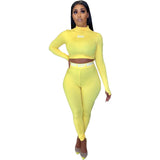 European and N Women's Clothing Hot Cross-border Trade Autumn and Winter Sexy Solid Color Tight Long-sleeved Suit