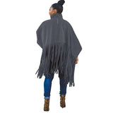 Womens Plus Size Fashion Tops Streetwear Solid Fall Clothes Ladies Elegant Tops and Blouses with Tassel Wholesale Dropshipping