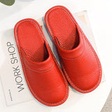 Plus Size 47 48 Men's Autumn Home Shoes Unisex Leather Slippers Comfort Indoor Slippers Men Indoor Shoes Flat Slippers