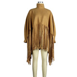 Womens Plus Size Fashion Tops Streetwear Solid Fall Clothes Ladies Elegant Tops and Blouses with Tassel Wholesale Dropshipping