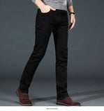 Men Plus Size Jeans 38 40 Slim Skinny Stretch Straight Classic Version of Simple Black Denim Pants Male Brand Clothing