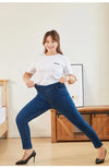Plus Size Clothing L-6XL Women's Elastic Waist Jeans High Waist Skinny Curvy Denim Mom  Jeans Casual Pencil Pants Lady Trousers