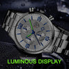 reloj hombre Luxury Business Men Watchs Stainless Steel Quartz WristWatch Male Leather Calendar Luminous Clock relogio masculino