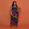 Plus Size Skirts Sets Women Wholesale Print Bodycon Fashion Square Collar Tops Maxi Skirt Casual New Two Piece Suit Dropshipping