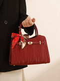 Fancy Red Middle-Aged Mother Bag Accessible Luxury Handbag 2025 Autumn Easiest for Match Fashion Wedding Bag Large-Capacity Crossbody Bag