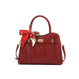 Fancy Red Middle-Aged Mother Bag Accessible Luxury Handbag 2025 Autumn Easiest for Match Fashion Wedding Bag Large-Capacity Crossbody Bag
