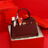 Fancy Red Middle-Aged Mother Bag Accessible Luxury Handbag 2025 Autumn Easiest for Match Fashion Wedding Bag Large-Capacity Crossbody Bag