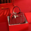 Fancy Red Middle-Aged Mother Bag Accessible Luxury Handbag 2025 Autumn Easiest for Match Fashion Wedding Bag Large-Capacity Crossbody Bag
