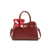 Fancy Red Middle-Aged Mother Bag Accessible Luxury Handbag 2025 Autumn Easiest for Match Fashion Wedding Bag Large-Capacity Crossbody Bag