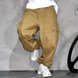 Mens American Tactical Cargo Pants Premium Camo Baggy Loose Fit Vintage Streetwear Korean Style Trendy Workwear Khaki Pants Male