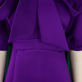 Elegant Party Dresses for Woman 2024 Luxury Bow Collar Short Sleeve High Waisted A Line Pleated Ankle Length Birthday Party Robe