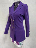 Sets for Women 2 Pieces 2024 Spring Plaid Print Notched Neck Long Sleeve Blazer & Elegant High Waist Mini Skirt Set Office Lady