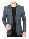 Plus Size 5XL-XS Mens Singel Breasted Blazer Classic New Plaid Slim Fit Suit Jacket Formal Office Business Wedding Casual Blazer