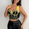 Woman Clothing Top Women T-shirt Tank Top Female Clothes Tops Tanks Camis Crop Top Y2K Sexy Ribbon Tie-Up Fishbone Camisole