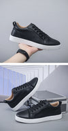 Men's Red Soled Casual Shoes Four Seasons Minimalist Board Shoe Mens Spring and Autumn Genuine Leather Sports Shoes Sneakers