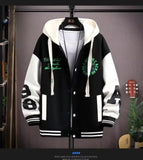 Trendy Spring Autumn Sweatshirt Men's Jacket for Youth Large Size Cool School Uniform Middle School Student Men's Wear Ballpark