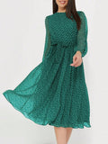 Women Dress 2025 Fashion Spring Summer Latest Unique Leisure Vacation Storm Point Long Sleeved Long Skirt Dress Women's Clothing
