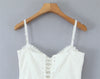Women Dress 2025 New Fashion Summer Vintage White Lace-Panelled Cotton Dresses for Women Elegance Chic Ladies Midi Dress