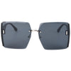 Women's Sun Glasses Vintage Square Sunglasses Woman Classic Retro Gradient Mirror Frameless Sun Glasses Female Fashion