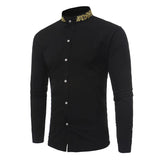 2025 Men's Summer Casual Long Sleeve Shirts Slim Fit Turn Down Collar Shirts Formal Office Business Shirts for Men Tops Big Size