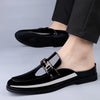 Men's plus size casual leather shoes Four Seasons new outdoor anti slip comfort walking shoes business Half support leather shoe