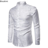 2025 New Men Fashion Medieval Floral Black Dress Shirts Stylish Long Sleeve Steampunk Shirt Men Party Club Bar Social Shirt Male