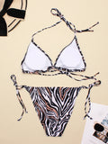 Women's Swimwear 2022 Push Up Bikini Two Pieces Swimsuits Halter Bandage Bathing Suits Sexy Thong Bikini Sets Summer Beach Wear