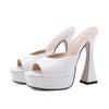Fashion New Design Platform Slippers Women's Gladiator Sandals Spike High Heel 2022 Summer Peep Toe Pumps Party Shoes Large Size