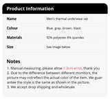 2-piece plus size men's fall/winter thermal underwear set fashion simple sleeve striped long-sleeved trousers casual pajamas set