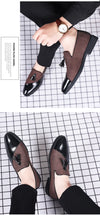 Mens Dress Shoes 2025 New Casual Leather Shoes Men Business Dress Leather Shoes Trend Versatile  Loafers  Pointed Toe Slip-On
