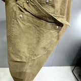 Mens American Tactical Cargo Pants Premium Camo Baggy Loose Fit Vintage Streetwear Korean Style Trendy Workwear Khaki Pants Male
