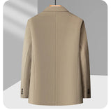 plus Size Men's Fashion Suit 2025 High Quality Slim Fit Solid Color Hipster Casual Coat for Spring Autumn