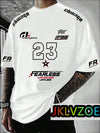 Mens Fashion Plus Size Racing Tshirt Casual Street Style Motorcycle Graphic Tees Breathable Loose 3D Short Sleeve Top Streetwear