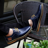 Mens Shoes Hand Sewn Cowhide Leather Shoes Men's Casual Loafers Plus Size 38-48