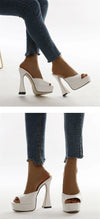 Fashion New Design Platform Slippers Women's Gladiator Sandals Spike High Heel 2022 Summer Peep Toe Pumps Party Shoes Large Size
