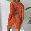 Women's Plus Size Swim Cover Up – Long Sleeve Beach Tunic Dress for Sun Protection, Swimwear Bikini Wrap, Ladies Sports Swimwear