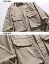 Men Oversize Loose Casual Long Sleeve Outdoor Cargo Shirts Cityboy Streetwear Fashion Plus Size Washed Cotton Shirt Blouse