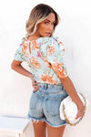 Women Blouse Fashionable Summer Versatile Urban Leisure Bubble Sleeve Round Neck Straight Tube Women's T-shirt Blouses Shirts