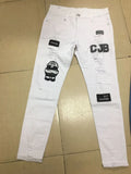 Punk Plus Size Pants Men Skinny Ripped Hole Patchwork Jeans Slim Pencil Denim Hip Pop Trousers Autumn Winter Streetwear Men's