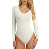 Woman Clothing Women'S Sexy Knitted  Underwear Crew Neck Long Sleeve Leggings Slim Jumpsuit Bodysuit Top Ropa Mujer Juvenil