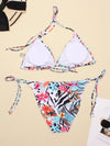 Women's Swimwear 2022 Push Up Bikini Two Pieces Swimsuits Halter Bandage Bathing Suits Sexy Thong Bikini Sets Summer Beach Wear