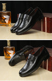 Men's plus size business Shoes Work dress leather shoes Autumn round toe anti slip footwear Fashion comfort male Loafers Zapatos