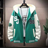 Trendy Spring Autumn Sweatshirt Men's Jacket for Youth Large Size Cool School Uniform Middle School Student Men's Wear Ballpark
