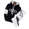 Mens Tracksuit 2 Piece Autumn Print Hooded Sweatshirt Suit High Quality Long Sleeve Set Jogging Simplicity Casual Warm Clothing