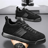 2025 New Shoes for Men Leather Casual Shoe Fashion Lace-up Leisure Striped Flat Shoes for Man Spring Autumn Cool Loafers