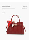 Fancy Red Middle-Aged Mother Bag Accessible Luxury Handbag 2025 Autumn Easiest for Match Fashion Wedding Bag Large-Capacity Crossbody Bag