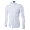Mens Casual Shirts 2025 Single Breasted Men Slim Fit Dress Long Sleeve Shirts Soild Male Social Shirts Designer Chemise Homme