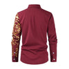 Men's Business Shirts Men Dress Shirt Casual Streetwear Black Gold Stamping Printed Shirt Design Turn Down Collar Male Tops