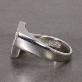 Real Silver Mens Rings Simulated Diamond Hip Hop Pinky Bridesmaid Jewelry Fine Jewelry