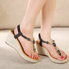 CEYANEAO  Women Sandals Bohemia diamond Wedges Gladiator Beach Sandal Flip Flops summer student shoes Sandals women YDT533